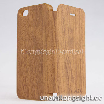 AYL Bamboo wood pattern PU leather case for iphone 5/5S